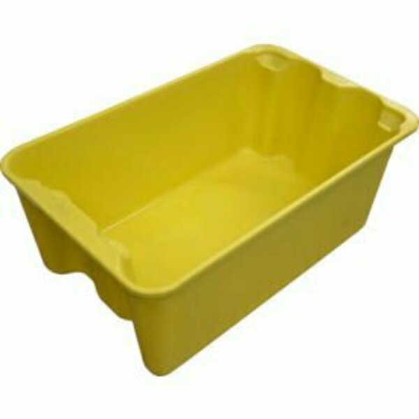 Mfg Tray Molded Fiberglass Toteline Nest and Stack Tote 780408 - 20-1/2" x 12-7/8" x 8", Yellow 7804085126